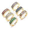 Anillo Multi Piedra 01.346.0023.5.09 Oro Laminado, con Amatista Zirconia Cubica, Pulido, Tono Dorado (Size 9)