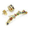 Earcuff 02.210.0627 Oro Laminado, con Multicolor Zirconia Cubica, Pulido, Tono Dorado
