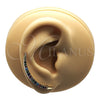 Earcuff 02.210.0628 Oro Laminado, Diseño de Luna y Sol, con Multicolor Zirconia Cubica, Pulido, Tono Dorado