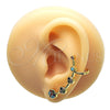 Arete Dormilona 02.210.0633 Oro Laminado, con Multicolor Zirconia Cubica, Pulido, Tono Dorado