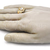 Anillo de Hombre 01.283.0029.12 Oro Laminado, con Blanca Zirconia Cubica, Pulido, Tono Dorado (Size 12)