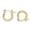 Argolla Pequeña 5.134.014.12 Oro Laminado, Pulido, Tono Dorado