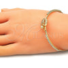 Aro Individual 07.193.0032.04 Oro Laminado, Diseño de Tortuga, con Blanca Micro Pave and Blanca Cristal, Pulido, Tono Dorado (02 MM Thickness, Size 4 (2.25 Diameter))