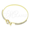Aro Individual 07.193.0039.04 Oro Laminado, Diseño de Delfín, con Zirconia Cubica Blanca y Micro Pave Negro, Pulido, Tono Dorado (Grosor 02 MM, Talla 4 (2,25 de Diámetro))