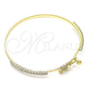 Aro Individual 07.193.0040.04 Oro Laminado, Diseño de Elefante, con Blanca and Negro Micro Pave, Pulido, Tono Dorado (02 MM Thickness, Size 4 (2.25 Diameter))
