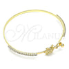 Aro Individual 07.193.0042.04 Oro Laminado, Diseño de Tortuga, con Blanca and Granate Micro Pave, Pulido, Tono Dorado (02 MM Thickness, Size 4 (2.25 Diameter))