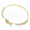 Aro Individual 07.193.0042.04 Oro Laminado, Diseño de Tortuga, con Blanca and Granate Micro Pave, Pulido, Tono Dorado (02 MM Thickness, Size 4 (2.25 Diameter))