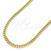 Gargantilla Basica 04.63.1360.20 Oro Laminado, Diseño de Miami Cubana, Pulido, Tono Dorado (100 Gauge, Thickness, 20 Inches Length)