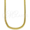 Gargantilla Basica 04.63.1360.22 Oro Laminado, Diseño de Miami Cubana, Pulido, Tono Dorado (100 Gauge, Thickness, 22 Inches Length)