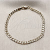 Pulsera Básica 04.213.0237.08 Oro Laminado, Diseño de Cubana, Pulido, Tono Dorado (Calibre 100, Grosor 04.3 MM, 8 Pulgadas de Largo)