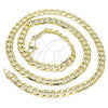 Gargantilla Basica 04.213.0164.22 Oro Laminado, Diseño de Cubana, Pulido, Tono Dorado (Calibre 140, Grosor 06 MM, 22 Pulgadas de Largo)
