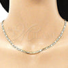 Gargantilla Basica 04.213.0253.24 Oro Laminado, Diseño de Pave Mariner, Pulido, Tono Dorado (04 MM Thickness, 24 Inches Length)