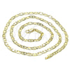 Gargantilla Basica 04.213.0254.24 Oro Laminado, Diseño de Mariner, Pulido, Tono Dorado (04 MM Thickness, 24 Inches Length)