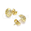 Arete Dormilona 02.156.0608 Oro Laminado, Diseño de Corazón, Pulido, Tono Dorado
