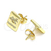 Arete Dormilona 02.156.0610 Oro Laminado, Pulido, Tono Dorado