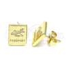 Arete Dormilona 02.156.0610 Oro Laminado, Pulido, Tono Dorado