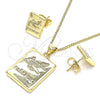 Juego de Arete y Dije de Adulto 10.156.0404 Oro Laminado, Pulido, Tono Dorado