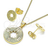 Juego de Arete y Dije de Adulto 10.156.0405 Oro Laminado, Pulido, Tono Dorado