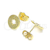 Arete Dormilona 02.156.0611 Oro Laminado, Pulido, Tono Dorado