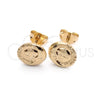 Arete Dormilona 02.58.0025 Oro Laminado, Diseño de Sol y Luna, Pulido, Tono Dorado