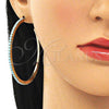 Arete Dormilona 02.122.0118.2.55 Oro Laminado, con Turquoise Cristal, Pulido, Tono Dorado