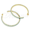 Arete Dormilona 02.122.0118.2.55 Oro Laminado, con Turquoise Cristal, Pulido, Tono Dorado