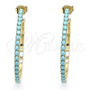 Arete Dormilona 02.122.0118.2.35 Oro Laminado, con Turquoise Cristal, Pulido, Tono Dorado