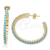 Arete Dormilona 02.122.0118.2.35 Oro Laminado, con Turquoise Cristal, Pulido, Tono Dorado