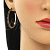 Arete Dormilona 02.122.0118.4.35 Oro Laminado, con Negro Cristal, Pulido, Tono Dorado