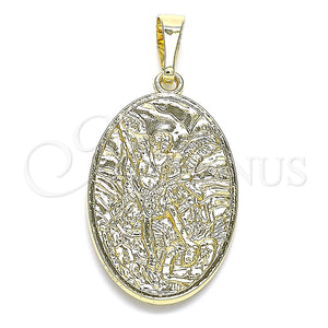 Dije Religioso 05.380.0154 Oro Laminado, Diseño de Angel, Pulido, Tono Dorado