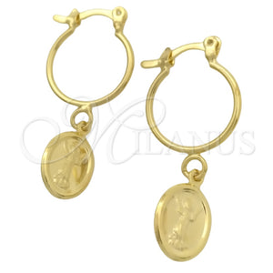 Argolla Pequeña 02.32.0563.15 Oro Laminado, Diseño de Divino Niño , Pulido, Tono Dorado