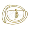 Collares con Dije 04.156.0460.20 Oro Laminado, con Blanca Micro Pave, Pulido, Tono Dorado (02 MM Thickness, 20 Inches Length)
