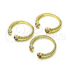 Anillo Multi Piedra 01.213.0009.1 Oro Laminado, Diseño de Corazón, con Granate Zirconia Cubica, Pulido, Tono Dorado (One size fits all)