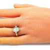 Anillo Elegante 01.213.0010 Oro Laminado, Diseño de Virgen Maria, Pulido, Tono Dorado (One size fits all)