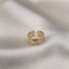 Anillo Elegante 01.213.0011 Oro Laminado, Diseño de Elefante, Pulido, Tono Dorado (One size fits all)