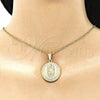 Dije Religioso 05.213.0129 Oro Laminado, Diseño de Guadalupe, Pulido, Tono Dorado