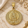 Dije Religioso 05.213.0129 Oro Laminado, Diseño de Guadalupe, Pulido, Tono Dorado