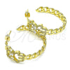 Arete Dormilona 02.341.0119 Oro Laminado, Diseño de Osito, con Blanca Zirconia Cubica and Blanca Micro Pave, Pulido, Tono Dorado