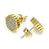 Arete Dormilona 02.342.0172 Oro Laminado, con Blanca Micro Pave, Pulido, Tono Dorado