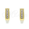 Argolla Huggie 02.210.0635.3.15 Oro Laminado, con Amatista Zirconia Cubica, Pulido, Tono Dorado