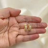 Argolla Huggie 02.210.0635.4.15 Oro Laminado, con Rosado Zirconia Cubica, Pulido, Tono Dorado