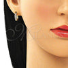 Argolla Huggie 02.210.0637.3.12 Oro Laminado, con Amatista Zirconia Cubica, Pulido, Tono Dorado