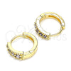 Argolla Huggie 02.210.0639.2.12 Oro Laminado, con Amatista Zirconia Cubica, Pulido, Tono Dorado