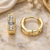 Argolla Huggie 02.210.0640.10 Oro Laminado, con Zirconia Cubica Blanca, Pulido, Tono Dorado