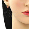 Argolla Huggie 02.210.0640.1.10 Oro Laminado, con Granate Zirconia Cubica, Pulido, Tono Dorado