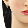 Argolla Huggie 02.210.0640.4.10 Oro Laminado, con Rosado Zirconia Cubica, Pulido, Tono Dorado
