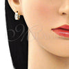 Argolla Huggie 02.210.0641.12 Oro Laminado, con Blanca Zirconia Cubica, Pulido, Tono Dorado