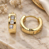 Argolla Huggie 02.210.0641.12 Oro Laminado, con Zirconia Cubica Blanca, Pulido, Tono Dorado