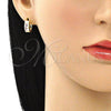 Argolla Huggie 02.210.0641.3.12 Oro Laminado, con Rosado Zirconia Cubica, Pulido, Tono Dorado