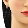 Argolla Huggie 02.210.0644.3.12 Oro Laminado, con Amatista Zirconia Cubica, Pulido, Tono Dorado